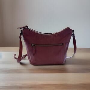 STEVEN Steve Madden 100% Pebbled Leather Crossbody Bag Brown